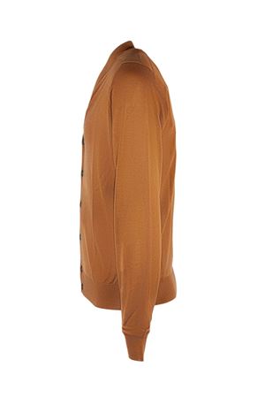 Brown virgin wool cardigan PT TORINO | 4SRD220NTS07MG0080